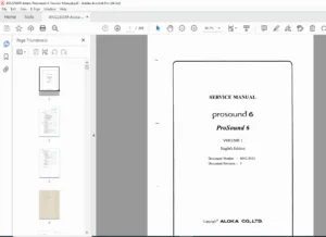 Aloka ProSound 6 Ultrasound System Service Manual – PDF Download