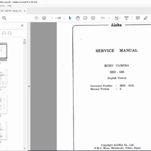 Aloka SSD-500 Ultrasound Scanner Service Manual – PDF Download