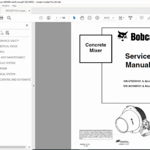 Bobcat Concrete Mixer Service Manual PDF