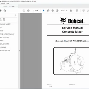 Bobcat Concrete Mixer Service Manual PDF
