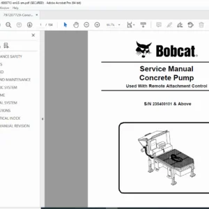 Bobcat Concrete Pump Service Manual PDF