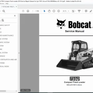 Bobcat T550 Compact Track Loader Service Repair Manual – PDF Download