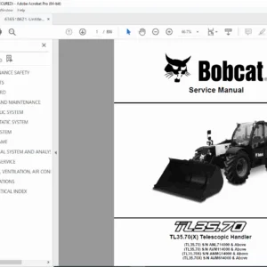 Bobcat TL35.70 / TL35.70X Telescopic Handler Service Manual – PDF Download