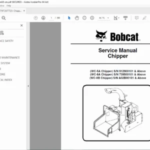 Bobcat WC-5A WC-8A WC-8B Wood Chipper Service Manual PDF Download