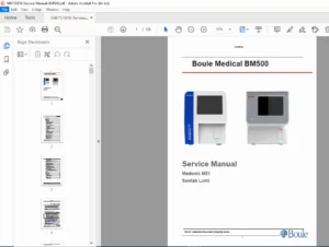 Boule Medical BM500 Service Manual – PDF Изтегляне