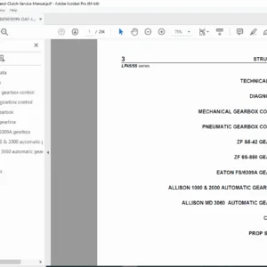 DAF LF Gearboxes and Clutch Service Manual PDF