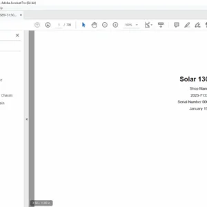 Daewoo Solar 130W-V Wheel Excavator Shop Manual – PDF Download