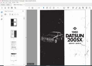 Datsun 200SX (S110 Series) 1980 Service Manual – PDF Download