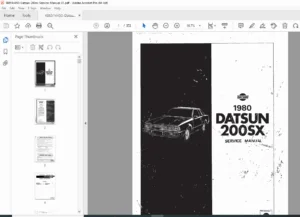Datsun 200SX S110 Series (1980) Factory Service Manual – PDF Download