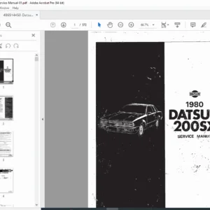 Datsun 200SX S110 Series (1980) Factory Service Manual – PDF Download