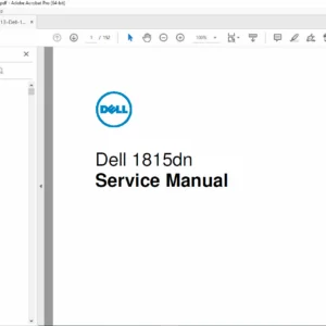 Dell 1815dn Laser MFP Service Manual – PDF Download