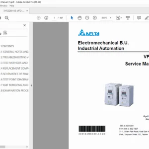 Delta VFD-M AC Motor Drive Service Manual  – PDF Download