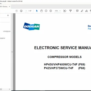 Doosan HP450 VHP400WCU T4F Service Manual PDF