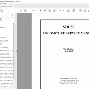 Electro-Motive Diesel SDL50 Locomotive Service Manual – PDF Download