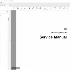 Erba H560 Hematology Analyzer Service Manual PDF