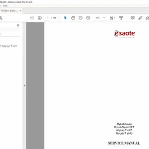 Esaote MyLabSeven MyLab7 eXP/MyLab 7 eHD Ultrasound Service Manual – PDF