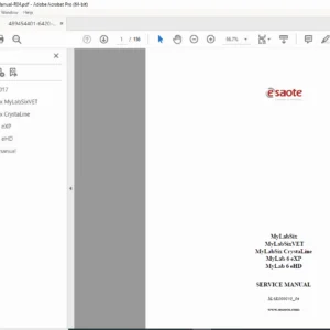 Esaote MyLabSix  MyLabSixVET Ultrasound System Service Manual – PDF Download