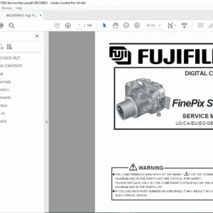 Fujifilm FinePix S7000 Digital Camera Service Repair Manual – PDF Download