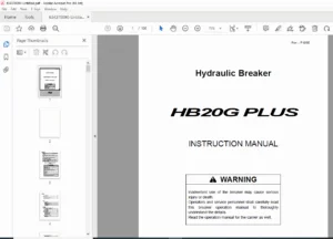 Furukawa HB20G PLUS Hydraulic Breaker Instruction Manual – PDF Download