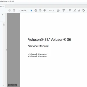 GE Voluson S8 S6 Ultrasound System Service Manual – PDF Download