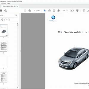 Geely MK Sedan Service Manual – PDF Download