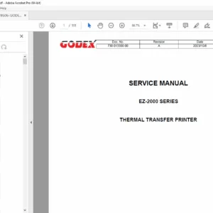 GoDEX EZ-2000 / EZ-2100 / EZ-2200 / EZ-2300 Printer Service Manual – PDF