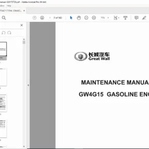Great Wall GW4G15 Gasoline Engine Service Manual PDF