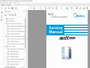 Gree V5X VRF R410A Series Commercial Air Conditioner Service Manual – PDF
