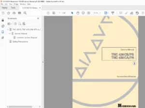 Heidenhain TNC 430 Service Manual – PDF Download