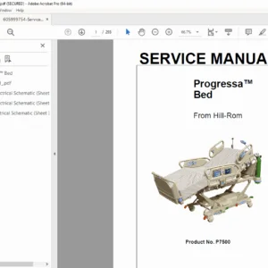 Hill-Rom Progressa Bed P7500 Сервизно Ръководство – PDF Изтегляне