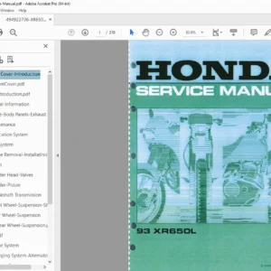 Honda XR650L Motorcycle Service Repair Manual – PDF Download
