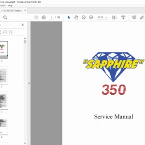 Husqvarna Viking Sapphire 350 Sewing Machine Service Manual – PDF