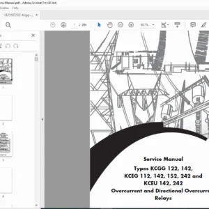 KCEG KCGG KCEU Overcurrent Relay Service Manual PDF