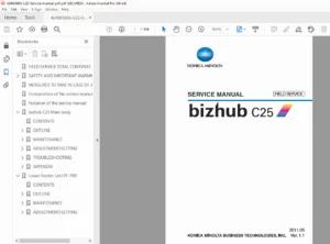 Konica Minolta Bizhub C25 Service Manual PDF DOWNLOAD
