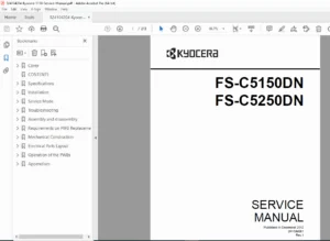 Kyocera FS-C5150DN / FS-C5250DN Color Laser Printer Service Manual PDF