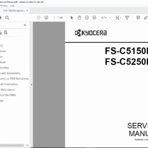 Kyocera FS-C5150DN / FS-C5250DN Color Laser Printer Service Manual PDF