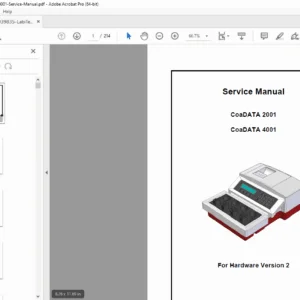 LabiTec CoaDATA 2001 4001 Coagulation Analyzer Service Manual – PDF Download