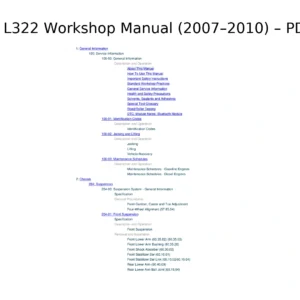 Land Rover Range Rover (L322) Workshop Service Manual 2007–2010 – PDF