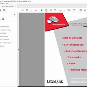 Lexmark Forms Printer 2400 Series Service Manual – Repair & Parts PDF