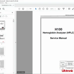 Lifotronic H100 Hemoglobin Analyzer Service Manual – PDF Download