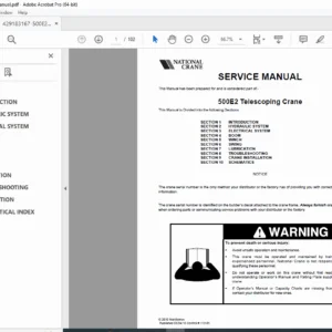 Manitowoc 500E2 Telescoping Crane Service Manual PDF