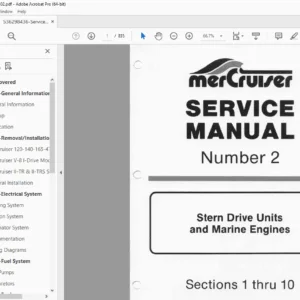 Mercury MerCruiser 120–470, II-TR, II-TRS & 400 Jet Drive Service Manual – PDF