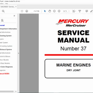 Mercury MerCruiser Dry Joint V8 Marine Engines Service Manual 37 – PDF