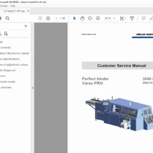 Müller Martini Vareo PRO Perfect Binder Service Manual –  PDF Download
