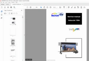 Mutoh ValueJet 1304 Wide-Format Printer Service Manual – PDF Download