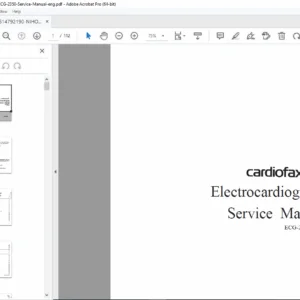 Nihon Kohden ECG-2350 Electrocardiograph Service Manual PDF Download