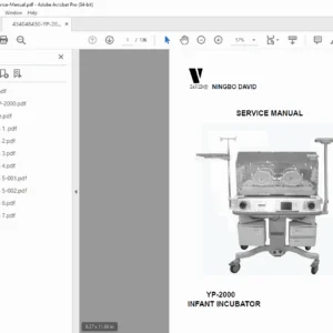 Ningbo David YP-2000 Infant Incubator Service Manual – PDF Download