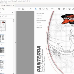 Panterra 50cc Street Scooter Service Manual – PDF Download