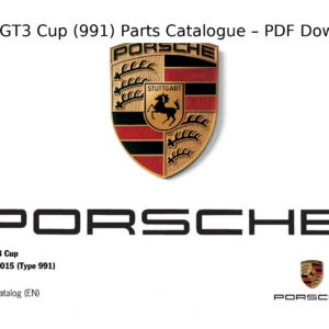 Porsche 911 GT3 Cup (Type 991) Model Year 2015 Parts Catalogue - PDF