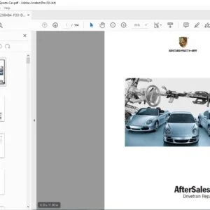 Porsche Drivetrain Repair Sports Cars Boxster P30 Technical Training Manual - PDF